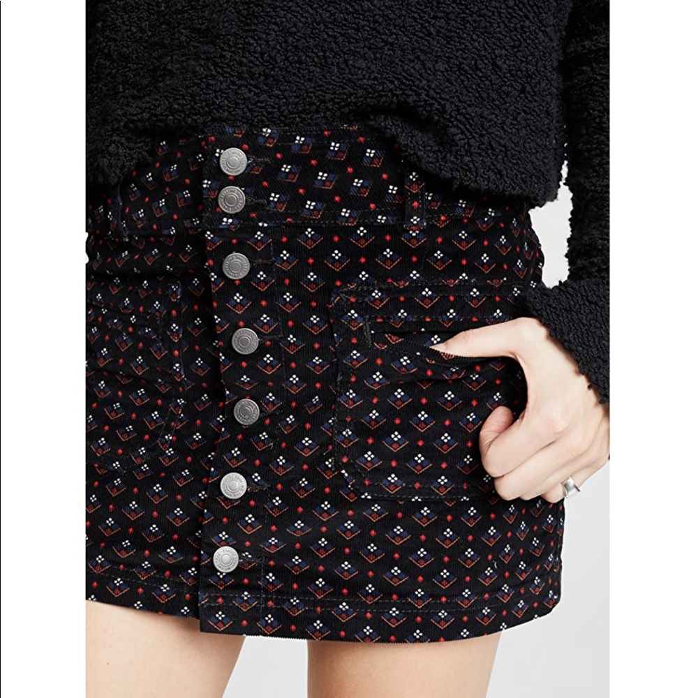 FREE PEOPLE Joanie Printed Cord Skirt - Picture 6 of 10